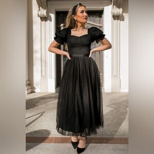 Ivy City Black classic Ballerina dress